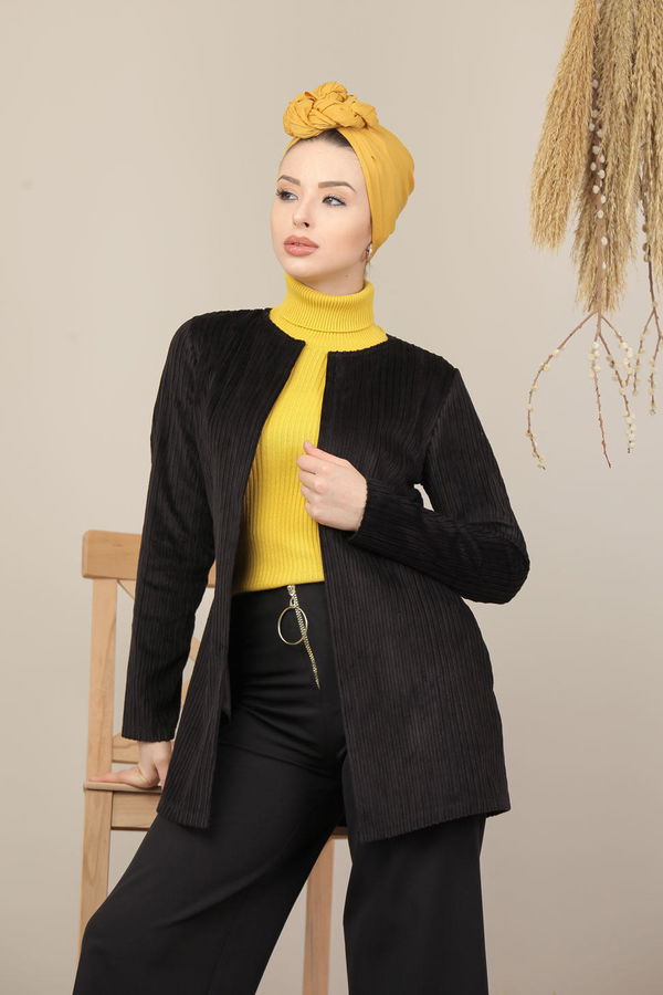 Kadife Ceket Siyah - 8105 Siyah - 8105