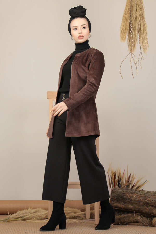 Kadife Ceket Kahve - 8105 Kahverengi - 8105 KAHVERENGİ