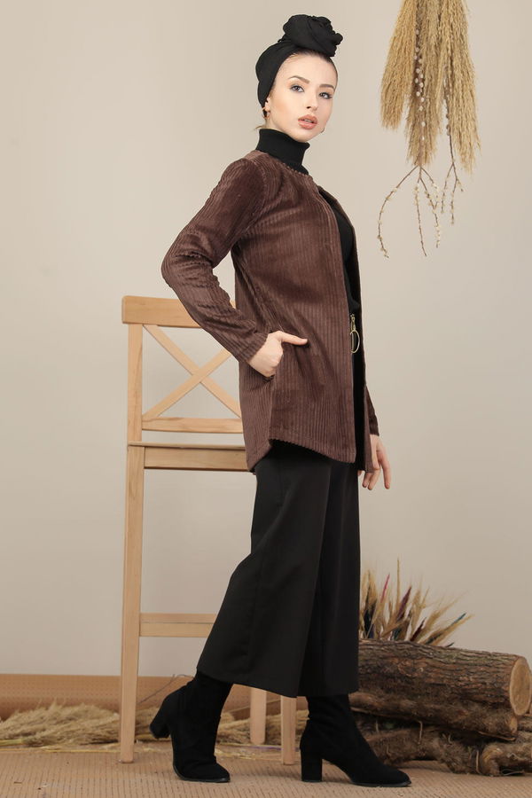 Kadife Ceket Kahve - 8105 Kahverengi - 8105 KAHVERENGİ