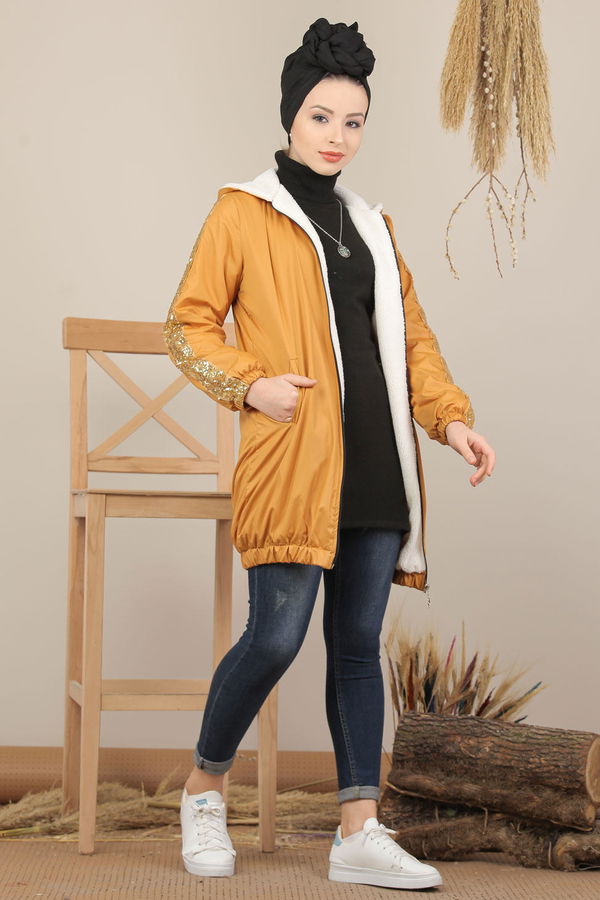 Pullu Mont Siyah  Sarı - 7999 Sarı