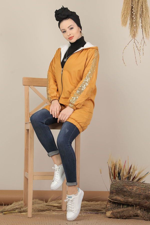 Pullu Mont Siyah  Sarı - 7999 Sarı