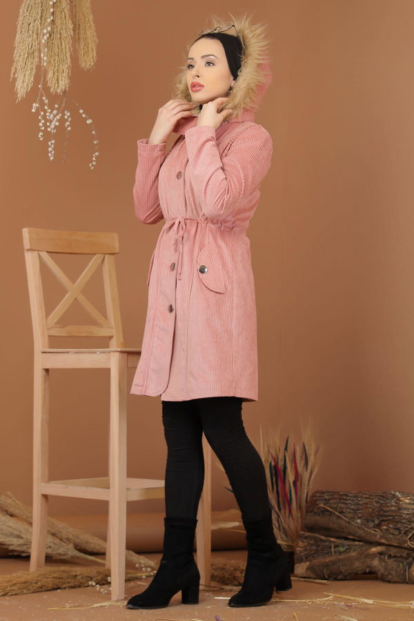 Kadife Trenç Mont Taba  Pembe - 1309 PEMBE