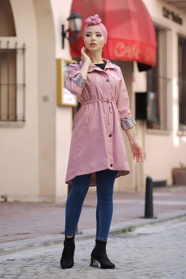 Trenç Mont Astarlı Siyah Pembe - 1292 PEMBE