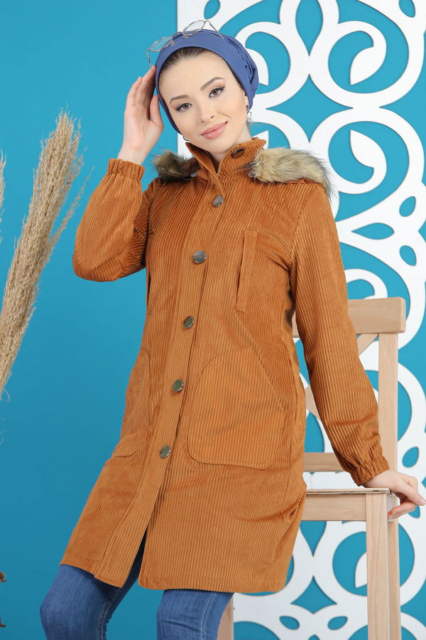 Kadife Mont Astarlı Siyah  Taba - 1308 TABA