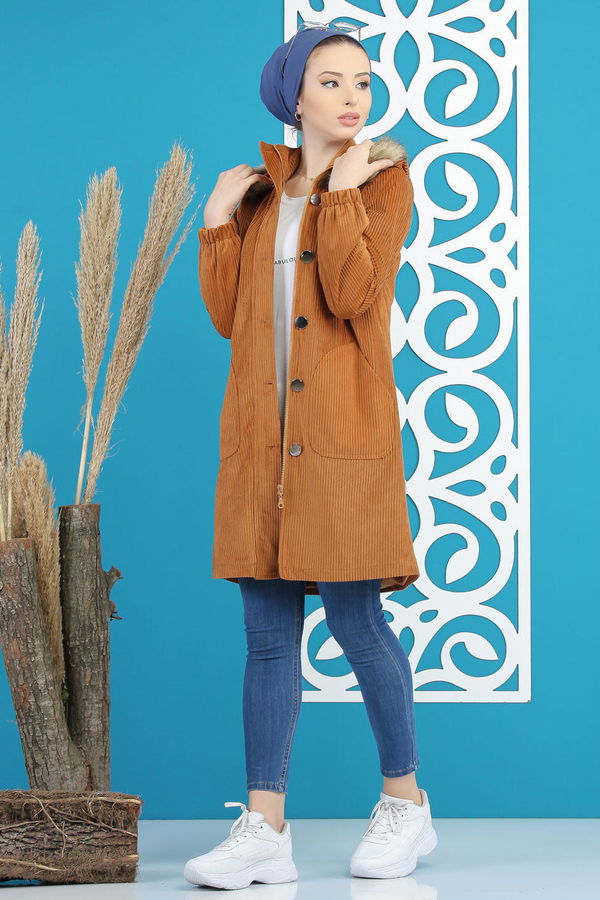 Kadife Mont Astarlı Siyah  Taba - 1308 TABA
