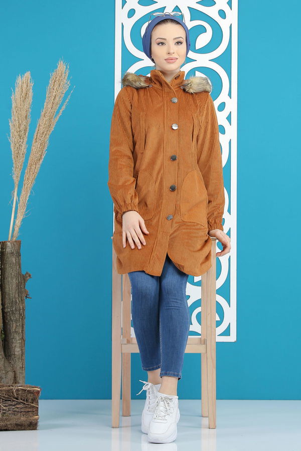 Kadife Mont Astarlı Siyah  Taba - 1308 TABA