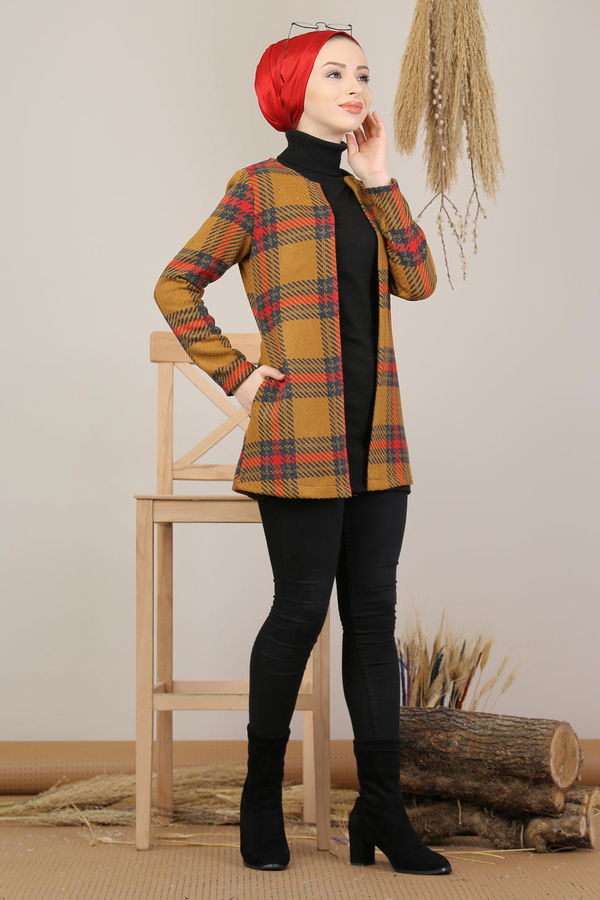 Ekose Ceket Taba - 8122 Taba - 8122