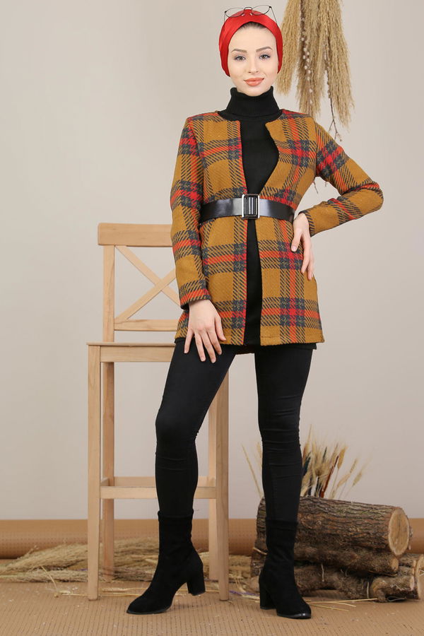 Ekose Ceket Taba - 8122 Taba - 8122