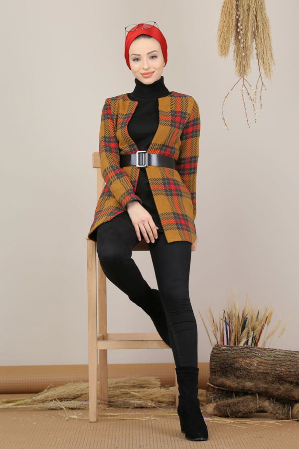 Ekose Ceket Taba - 8122 Taba - 8122