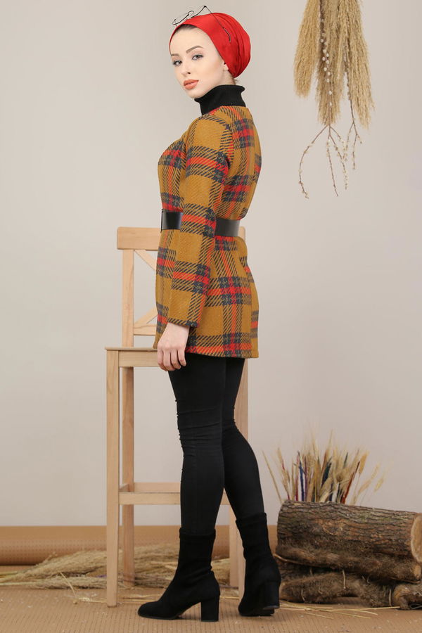 Ekose Ceket Taba - 8122 Taba - 8122