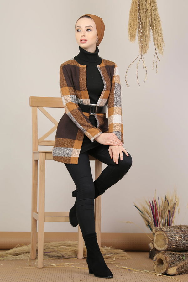 Ekose Ceket Kahve - 8131 Kahverengi - 8131