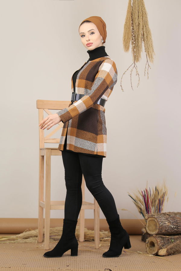 Ekose Ceket Kahve - 8131 Kahverengi - 8131