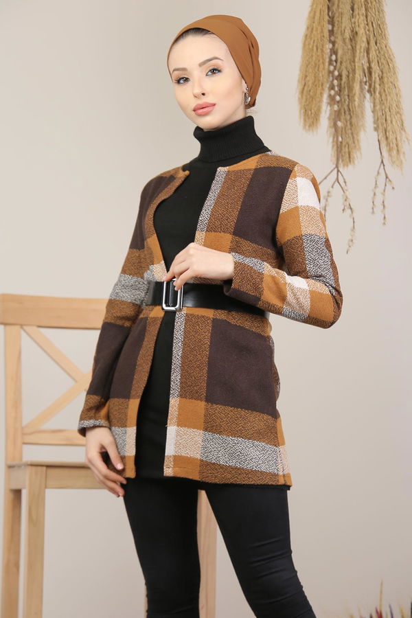 Ekose Ceket Kahve - 8131 Kahverengi - 8131