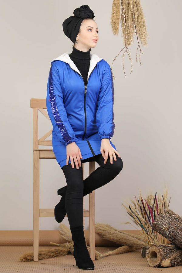 Pullu Mont Siyah  Mavi - 7999 MAVİ