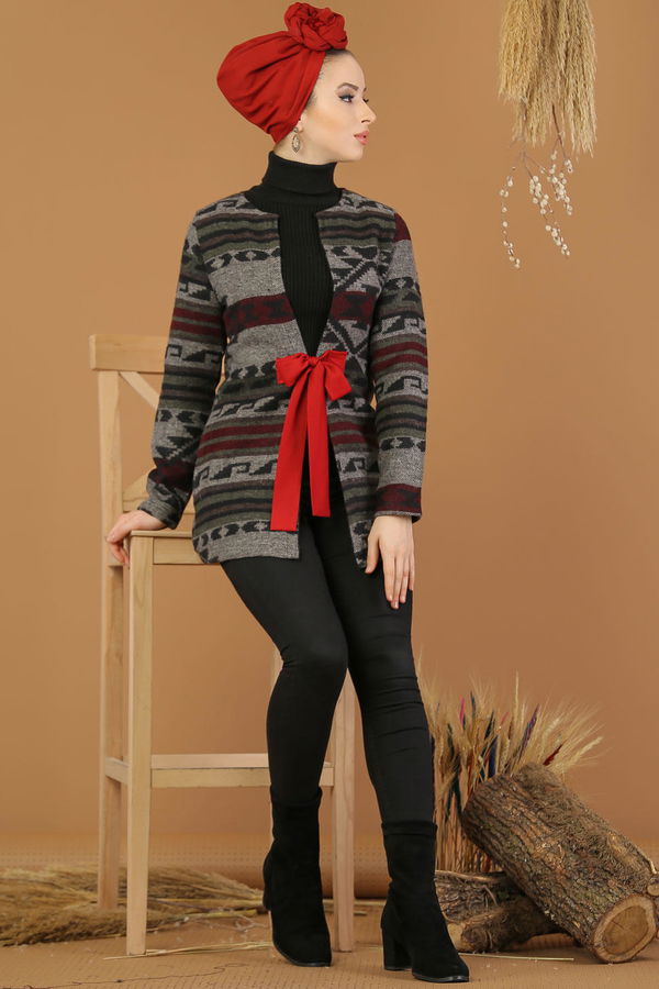 Kuşaklı Ceket Haki - 8172 Haki - 8172 HAKİ