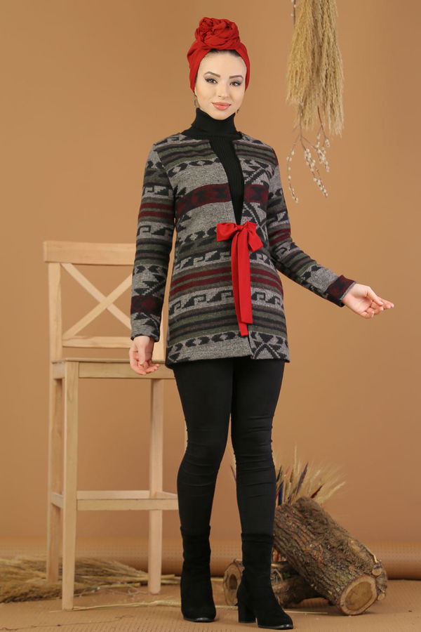 Kuşaklı Ceket Haki - 8172 Haki - 8172 HAKİ