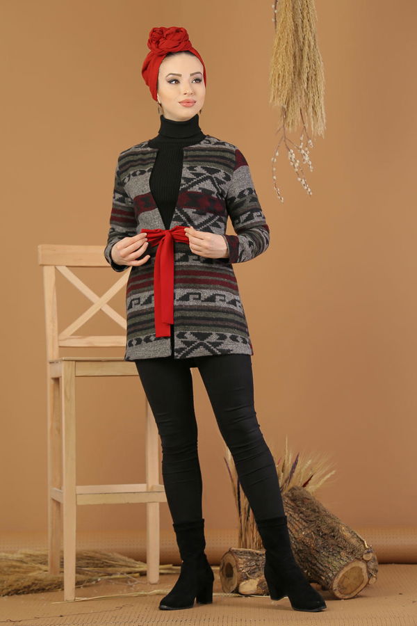 Kuşaklı Ceket Haki - 8172 Haki - 8172 HAKİ