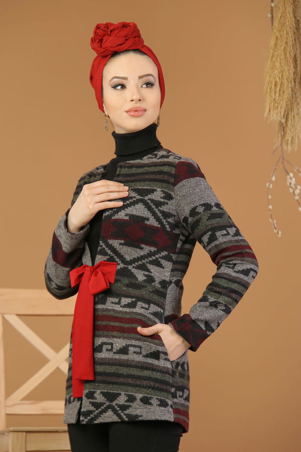 Kuşaklı Ceket Haki - 8172 Haki - 8172 HAKİ