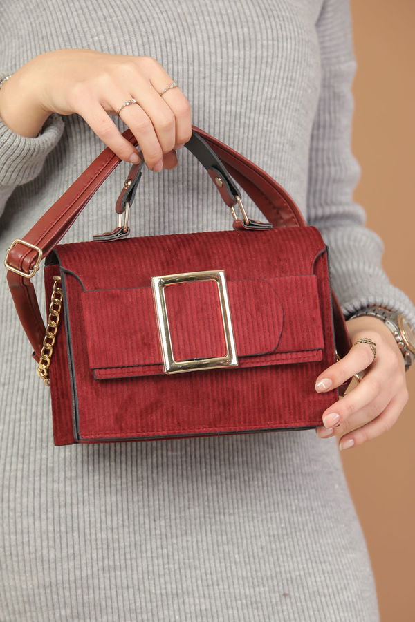 Kadın Bordo Günlük Çanta Siyah  - 8169 BORDO