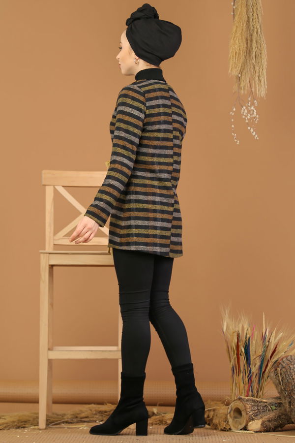 Kuşaklı Ceket Kahve - 8174 Kahverengi - 8174 KAHVERENGİ