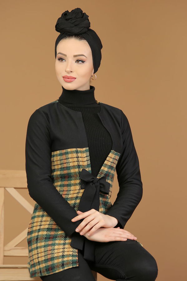 Kuşaklı Ceket Zumrut - 8175 Yeşil - 8175 YEŞİL