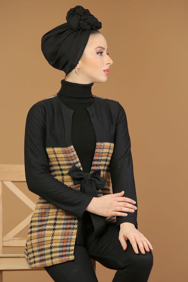 Kuşaklı Ceket Hardal - 8175 Sarı - 8175