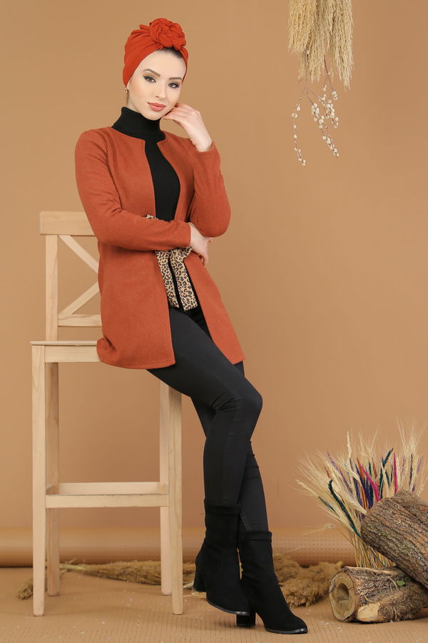 Kuşaklı Ceket Kiremit - 8193 Kiremit - 8193 KİREMİT