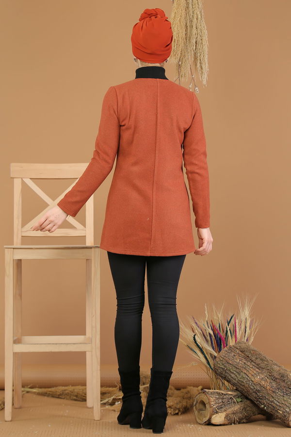 Kuşaklı Ceket Kiremit - 8193 Kiremit - 8193 KİREMİT
