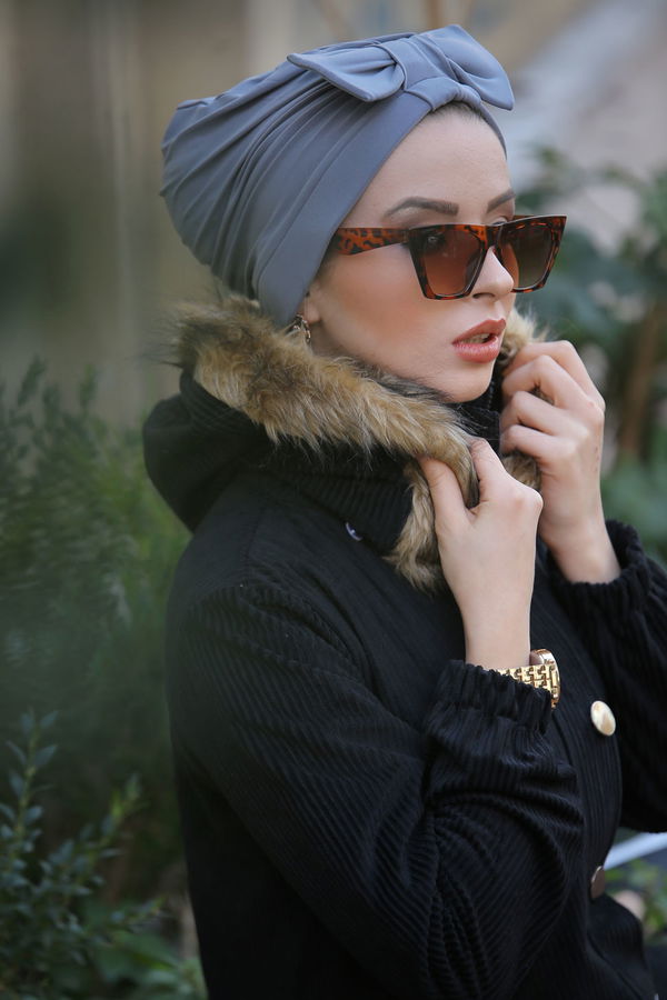 Fiyonklu Bone Siyah Antrasit - 6847 ANTRASİT
