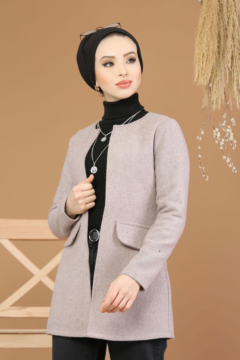 Ceket Pudra - 8196 Pembe - 8196 PEMBE