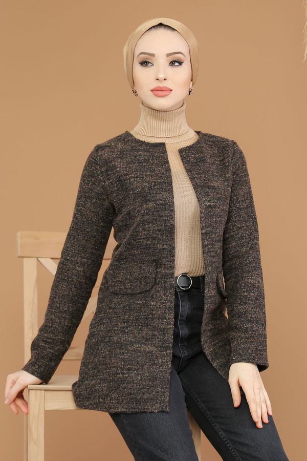 Ceket Siyah  Kahverengi - 8196 KAHVERENGİ