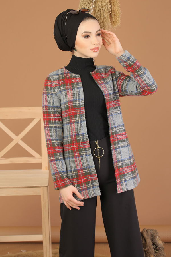 Ekose Ceket Gri - 7950 Gri - 7950 GRİ