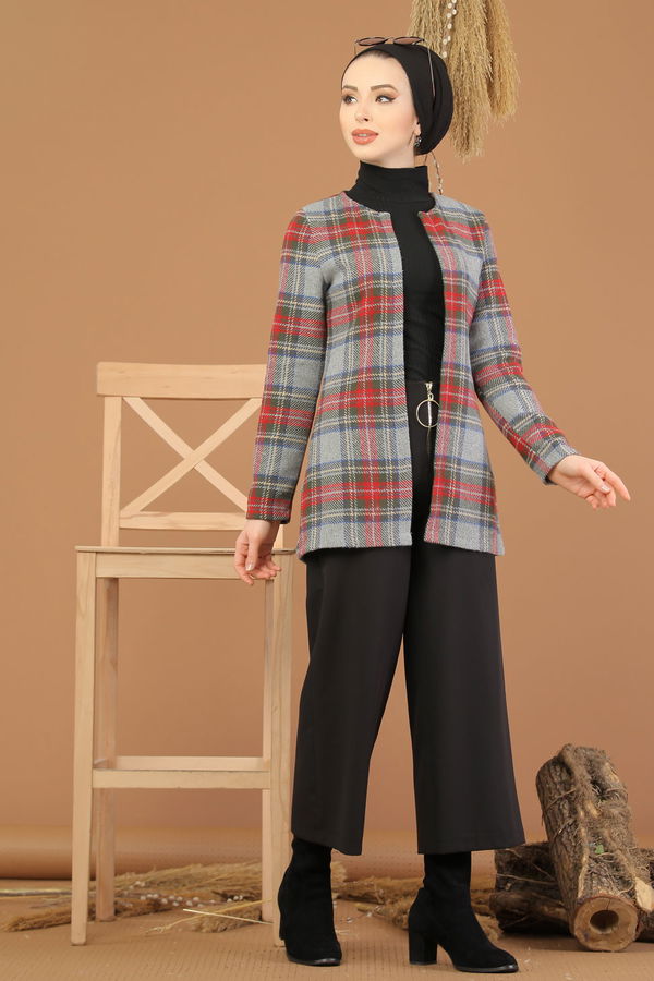Ekose Ceket Gri - 7950 Gri - 7950 GRİ