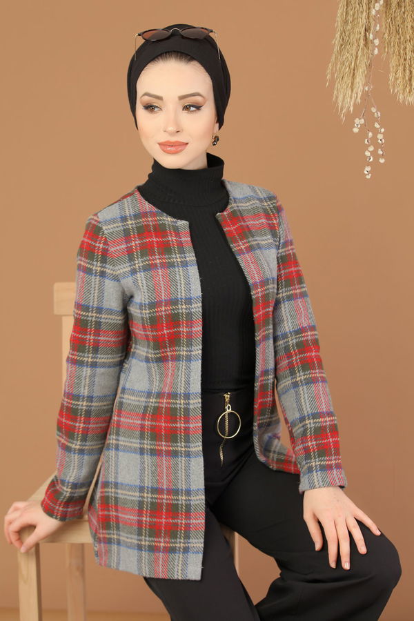 Ekose Ceket Gri - 7950 Gri - 7950 GRİ