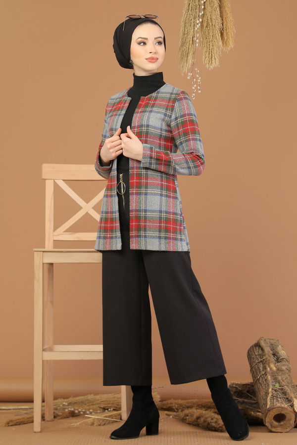 Ekose Ceket Gri - 7950 Gri - 7950 GRİ