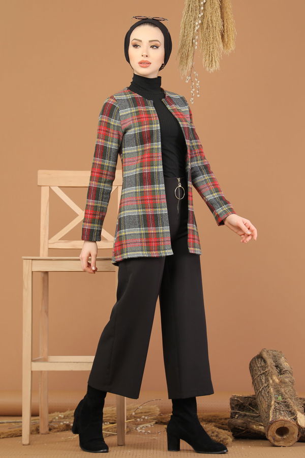Ekose Ceket Haki Haki - 7950 HAKİ