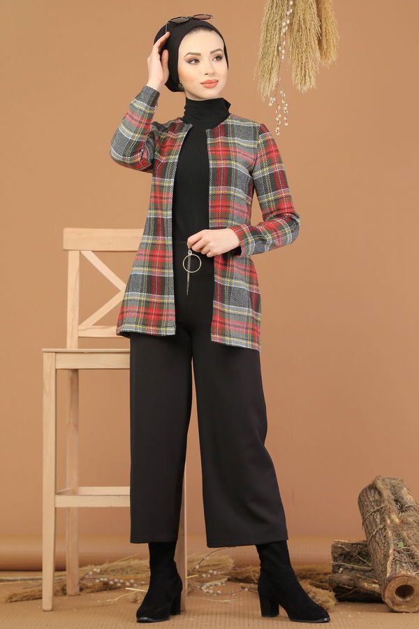 Ekose Ceket Haki Haki - 7950 HAKİ