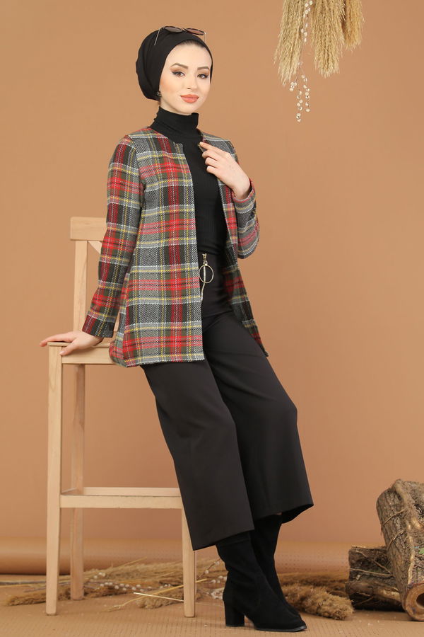 Ekose Ceket Haki Haki - 7950 HAKİ