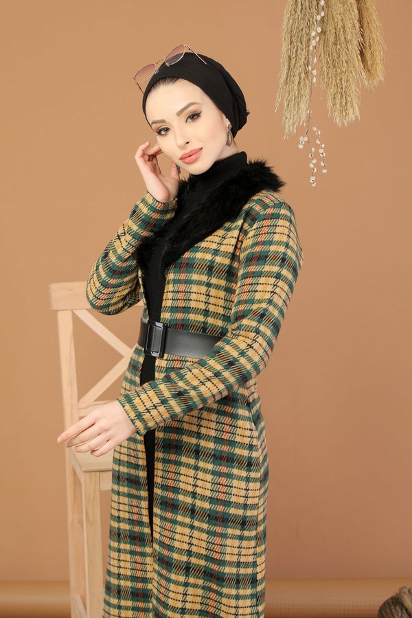 Kürk Detay Kap Yeşil - 8228 Yeşil - 8228