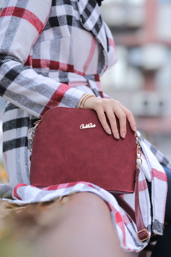 Kadın Bordo Günlük Çanta Siyah  - 8235