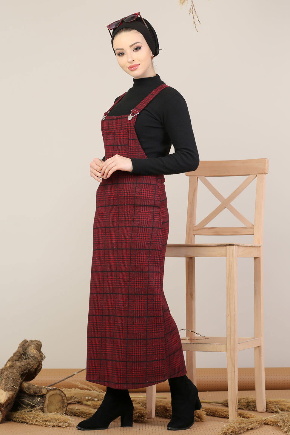 Askılı Salopet Bordo - 5221 Bordo - 5221