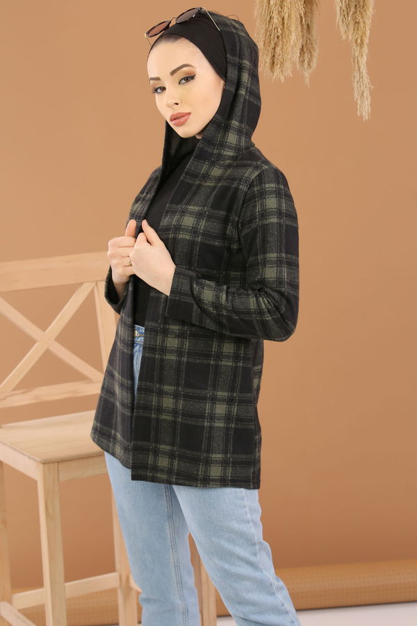 Kapşonlu Ceket Haki  Haki - 8256 HAKİ