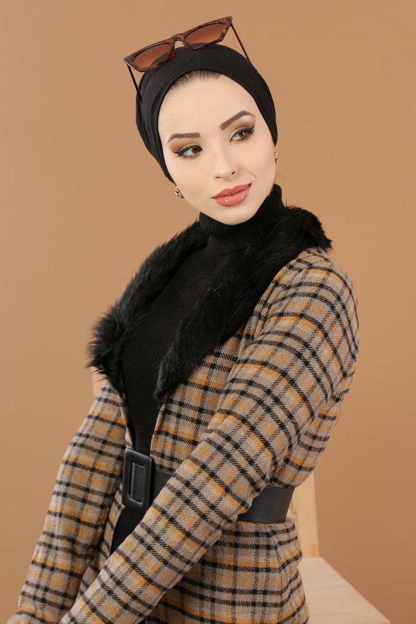 Kürk Detay Kap Vizon - 8263 Vizon - 8263 VİZON
