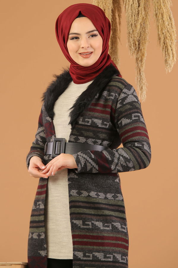 Kürk Detay Kap Haki - 8271 Haki - 8271 HAKİ