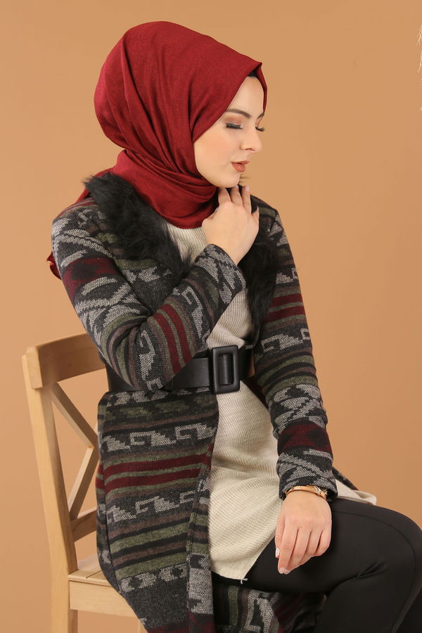 Kürk Detay Kap Haki - 8271 Haki - 8271 HAKİ