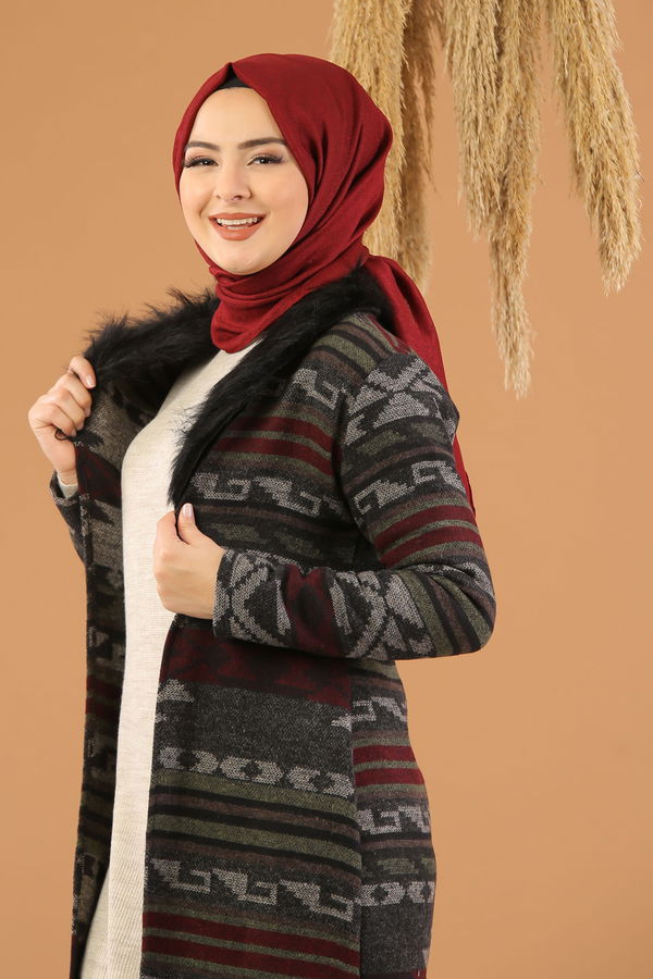 Kürk Detay Kap Haki - 8271 Haki - 8271 HAKİ