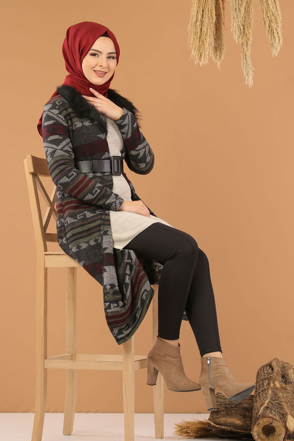 Kürk Detay Kap Haki - 8271 Haki - 8271 HAKİ