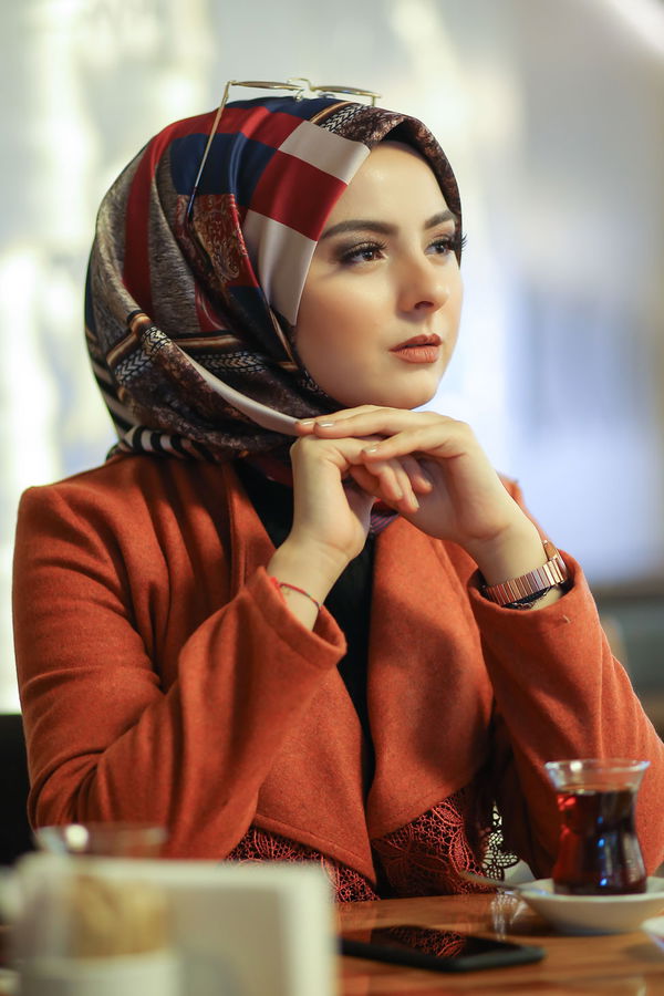 Desenli Şal Siyah Bordo - 8277 BORDO
