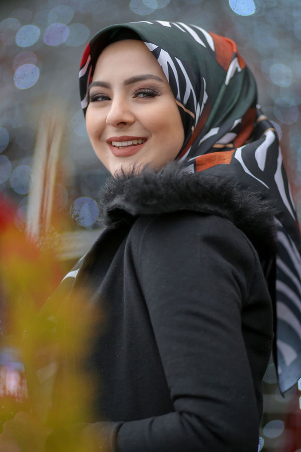 Desenli Şal Siyah  Siyah - 8276