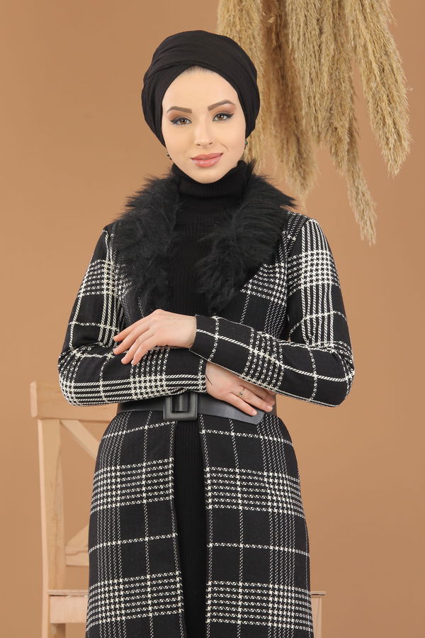 Kürk Detay Kap Siyah - 8228 Siyah - 8228 SİYAH